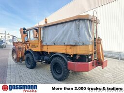 Unimog U52 411 4x4, Schmidt Schneefräse mit Separatmotor