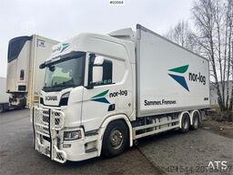 Scania R660 6x4 box truck with refrigeration/freezer unit