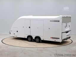 Brian James Trailer RACE SPORT 341-5521-35-2-12-W 550X210X196CM 3500KG GESCHLOSSENER AUTOTRAILER | WEISS