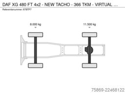 DAF XG 480 FT 4x2 - NEW TACHO - 366 TKM - VIRTUAL C...
