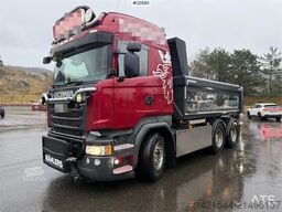 Scania R580 6x4 snowplow equipped tipping truck with a 20