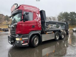 Scania R580 6x4 snowplow equipped tipping truck with a 20