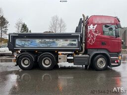 Scania R580 6x4 snowplow equipped tipping truck with a 20