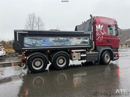 Scania R580 6x4 snowplow equipped tipping truck with a 20