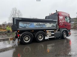 Scania R580 6x4 snowplow equipped tipping truck with a 20
