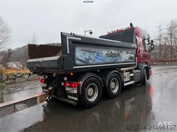 Scania R580 6x4 snowplow equipped tipping truck with a 20