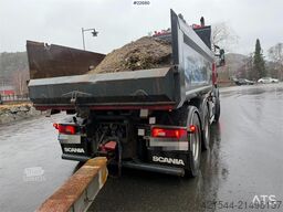 Scania R580 6x4 snowplow equipped tipping truck with a 20