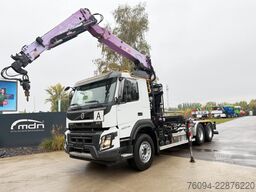VOLVO FMX 460 6x4 liftachse Abrollkipper KRAN 13m FUNK