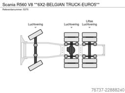 Scania R560 V8 **6X2-BELGIAN TRUCK-EURO5**
