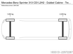 Mercedes-Benz Sprinter 313 CDI L2H2 - Dubbel Cabine - Trekhaak