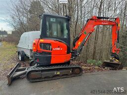 Kubota U36-4 Beltegraver m/ 4 skuffer, rotortilt og klype