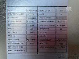 Volvo TAD1344GE - 450 kVA Generator - DPX-18880
