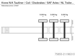 Krone N/A Tautliner / Coil / Discbrakes / SAF Axles /...
