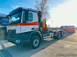 MERCEDES-BENZ Arocs 2848 6x4 Abrollkipper KRAN 16m lift/lenk