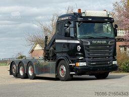 Scania R580 V8 8x4 !!TRIPLE HIAB 24 TM CRANE!!CONTAINE...