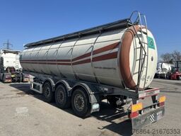 MENCI LEBENSMITTELTANK ISOLIERT, 3 KAMMERN, 34000L LIFTACHSE,   BPW-ACHSEN,