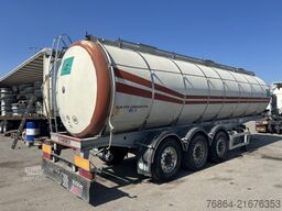 MENCI LEBENSMITTELTANK ISOLIERT, 3 KAMMERN, 34000L LIFTACHSE,   BPW-ACHSEN,