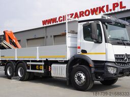 Mercedes-Benz Arocs 2633 flatbed truck / Crane FASSI