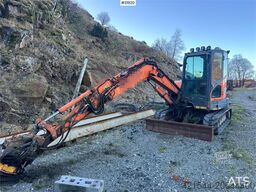 Doosan DX62R-3 excavator w/ rototilt, sanding bucket and