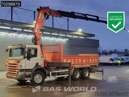 Scania P340 6X4 HMF 4220 K6 Crane Winch Tipper Full St...