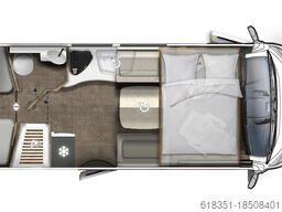 EURA MOBIL INTEGRA LINE IL 720 EF, SAT-Anlage+TV, Dachklima