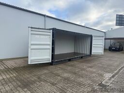 A1 Container 20 Fuß Lagercontainer SINGLE SIDE - seitliche Doppelflügeltür - RAL 7005 Mausgrau - Seecontainer