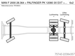 MAN F 2000 28.364 + PALFINGER PK 12080 3X EXT + man...