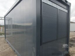 20 FT hochwertiger Bürocontainer 2 Fenster, Farbe dunkelgrau