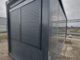 20 FT hochwertiger Bürocontainer 2 Fenster, Farbe dunkelgrau