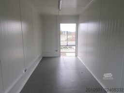 20 FT hochwertiger Bürocontainer 2 Fenster, Farbe dunkelgrau