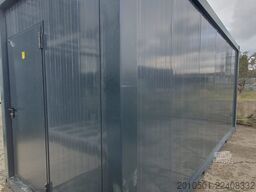 20 FT hochwertiger Bürocontainer 2 Fenster, Farbe dunkelgrau