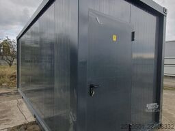 20 FT hochwertiger Bürocontainer 2 Fenster, Farbe dunkelgrau