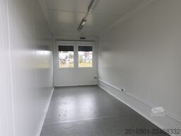 20 FT hochwertiger Bürocontainer 2 Fenster, Farbe dunkelgrau