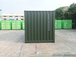 20 Fuß Seecontainer / Neucontainer / Flaschengrün RAL 6007 / Materiallager