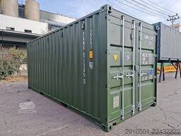 20 Fuß Seecontainer / Neucontainer / Flaschengrün RAL 6007 / Materiallager