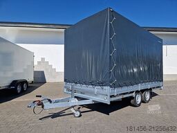 trailershop Hochlader mit Plane Spriegel 405x203x210cm lager