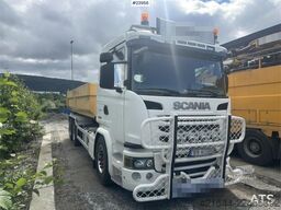 Scania G490 6x2 hook lift w/ 20T hook and tipper box.