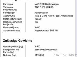 MAN TGE 3.180 4X4 ALLRAD NEU !!3 X NOCH VORHANDEN!!
