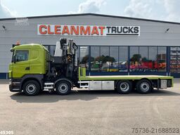 Scania R 420 8x2 manual Palfinger 85 Tonmeter laadkraa...