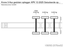 Krone 3-Ass gesloten oplegger APK 12-2025 Geisoleerd...