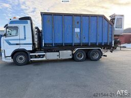 Volvo FH500 6x2 hook truck with 24t joab hook, 35m³ cont