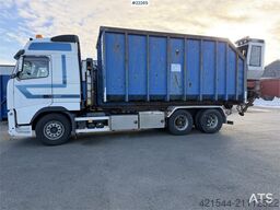 Volvo FH500 6x2 hook truck with 24t joab hook, 35m³ cont
