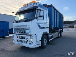 Volvo FH500 6x2 hook truck with 24t joab hook, 35m³ cont