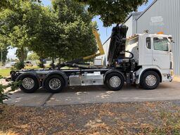 scania G 480 - 8x2 - Abroller - Kran HMF 4220 K