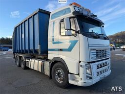 Volvo FH500 6x2 hook truck with 24t joab hook, 35m³ cont