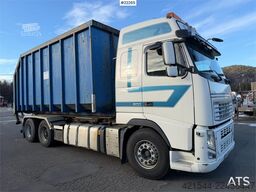 Volvo FH500 6x2 hook truck with 24t joab hook, 35m³ cont