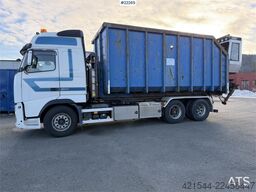 Volvo FH500 6x2 hook truck with 24t joab hook, 35m³ cont