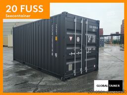 one Way Seecontainer / 20 Fuß / RAL 9005 Containerlager / Materiallager / schwarz