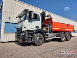IVECO X-WAY 460 AD  3-S-Kipper + Frontkran PK18002 EH