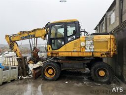 Komatsu PW160-7H wheeled excavator, a repair object withou